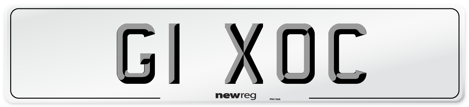 G1 XOC Number Plate from New Reg